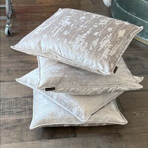 SET OF 4 Soho Studio throw pillow cases Chic Silver  Throw Pillows